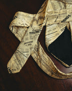 -MOOD MILLÉSIMES- 90’s-00’s financial newspaper print silk tie