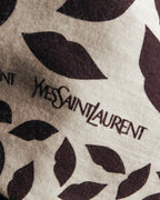 “Yves Saint Laurent” 80’s-90’s Leaf motif logo mini scarf