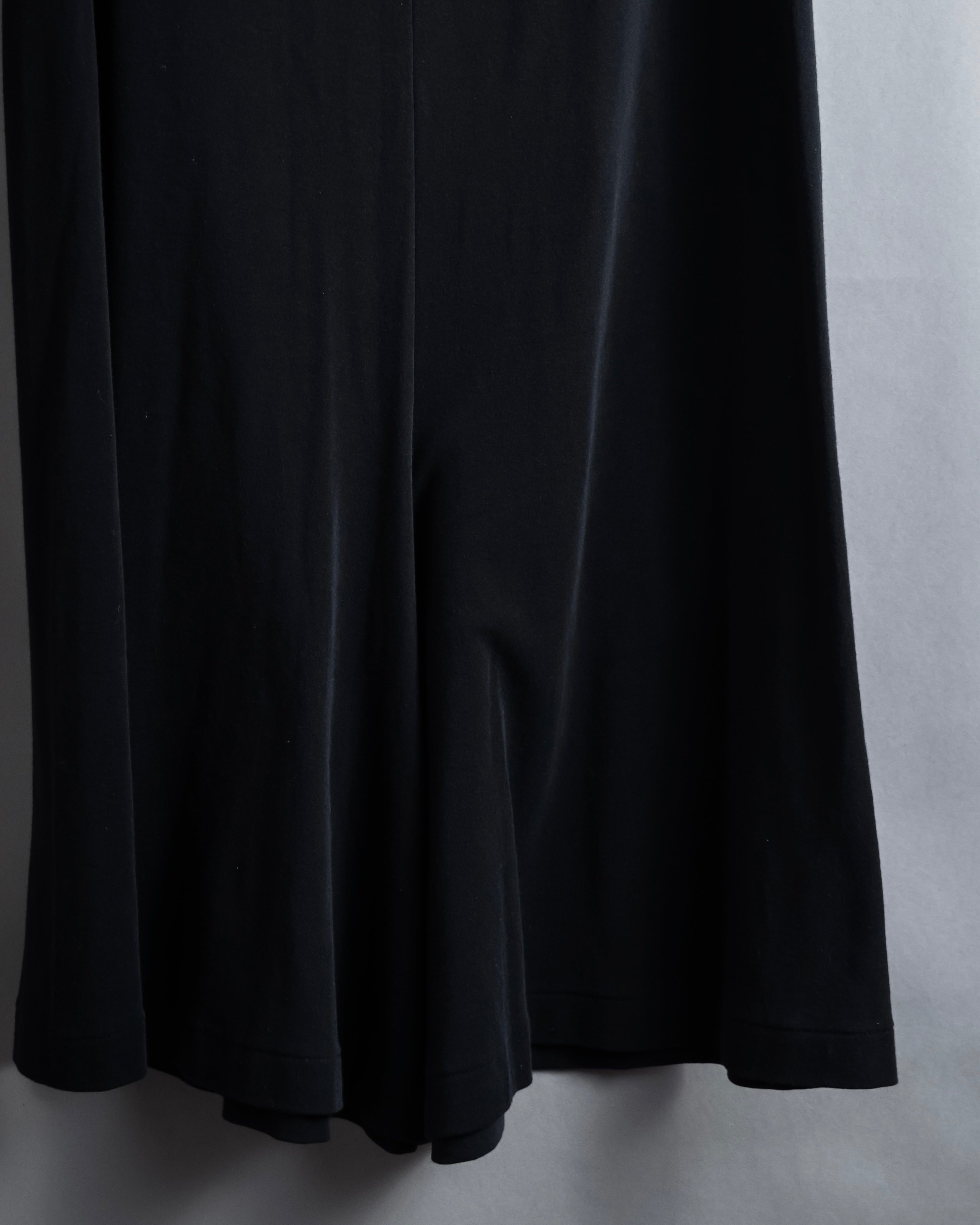 "YOHJI YAMAMOTO" 11SS Minimalist design skirt-like silhouette wide slacks