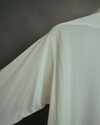 -MOOD Vintage Collections- 70’s-80’s Sheer stripe long point collar shirt