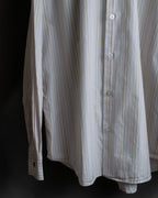 "HERMES" Multi-stripe pattern hand-sewn nuance cotton shirt