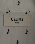 "CELINE" Musical note motif cotton shirt