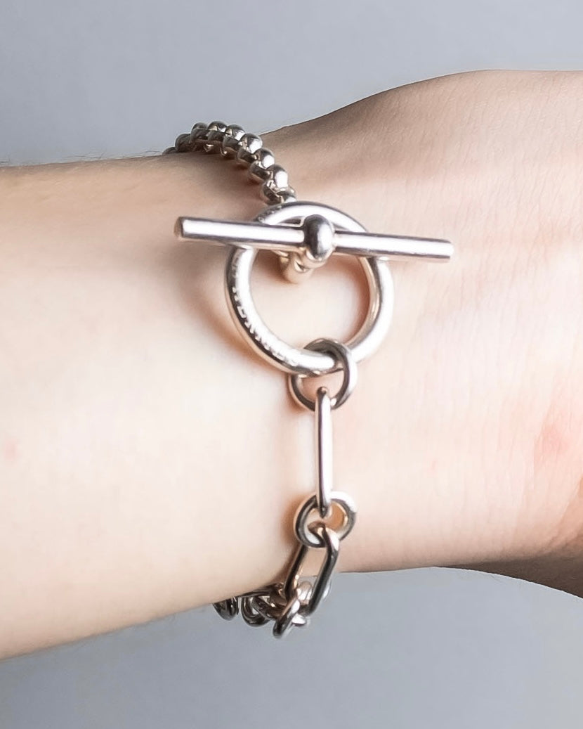 "HERMES" Chaine d'Ancre punk series silver 925 bracelet