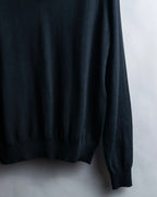 "PRADA" V-neck relaxed wool high gauge knit pullover