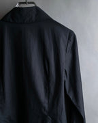 "Vivienne Westwood RED LABEL"
 Draped neck design black cotton shirt