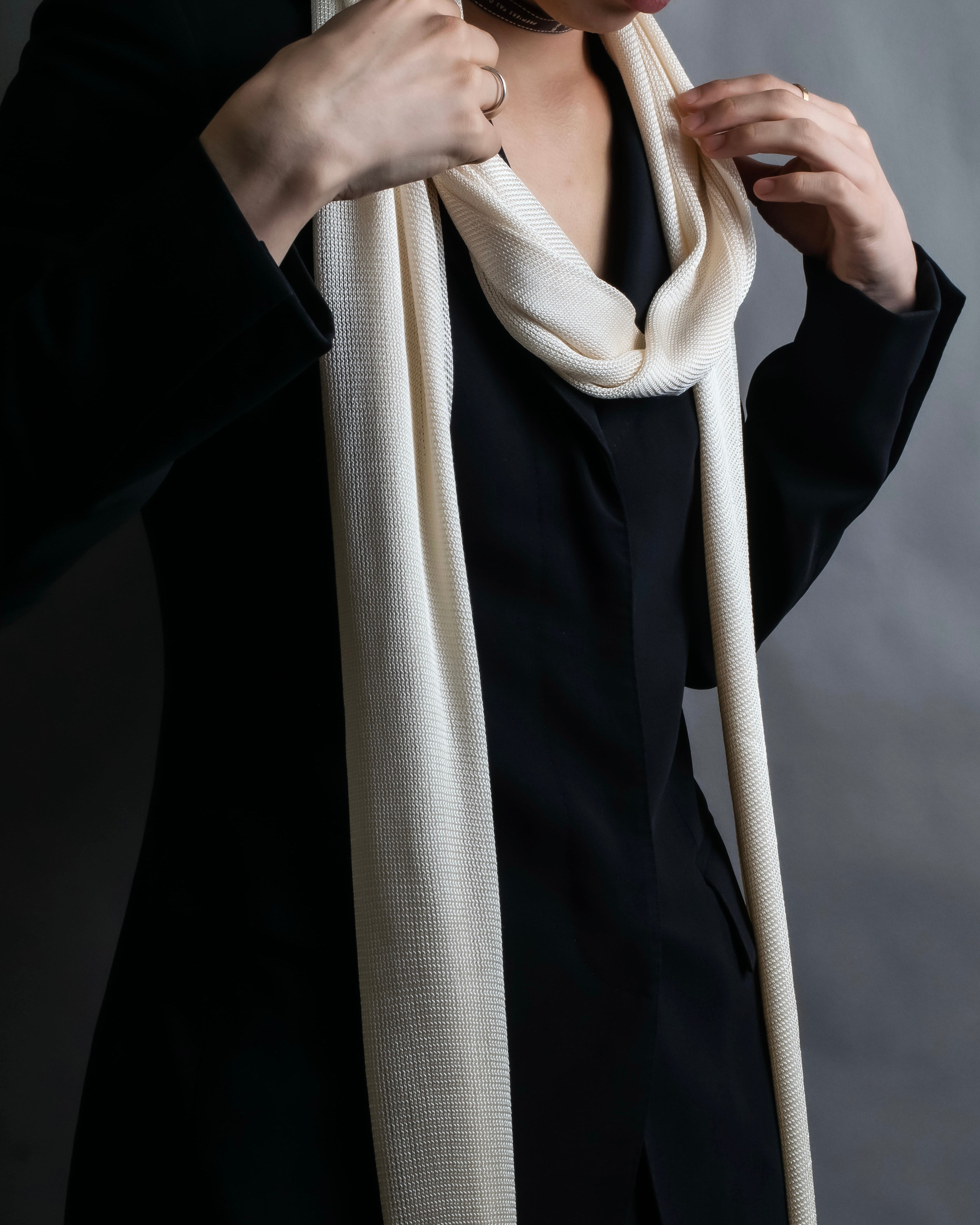 "LOEWE" Shiny silk anagram logo stole