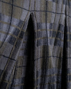 "HERMES" Check pattern cropped skirt