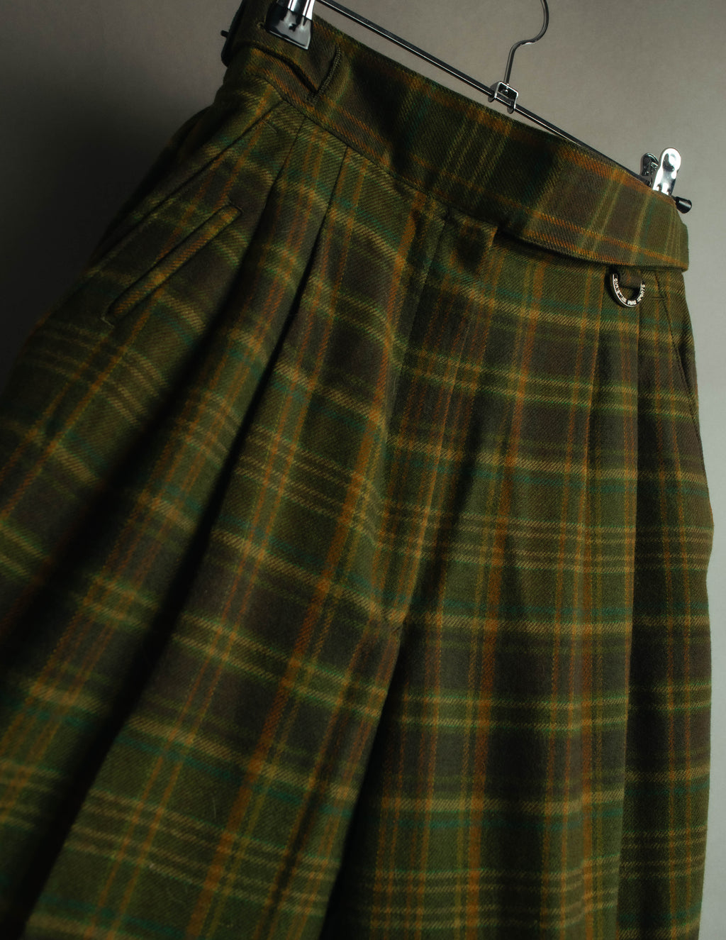 "Christian Dior" 80's-90's Wool plaid blouson and trousers set
