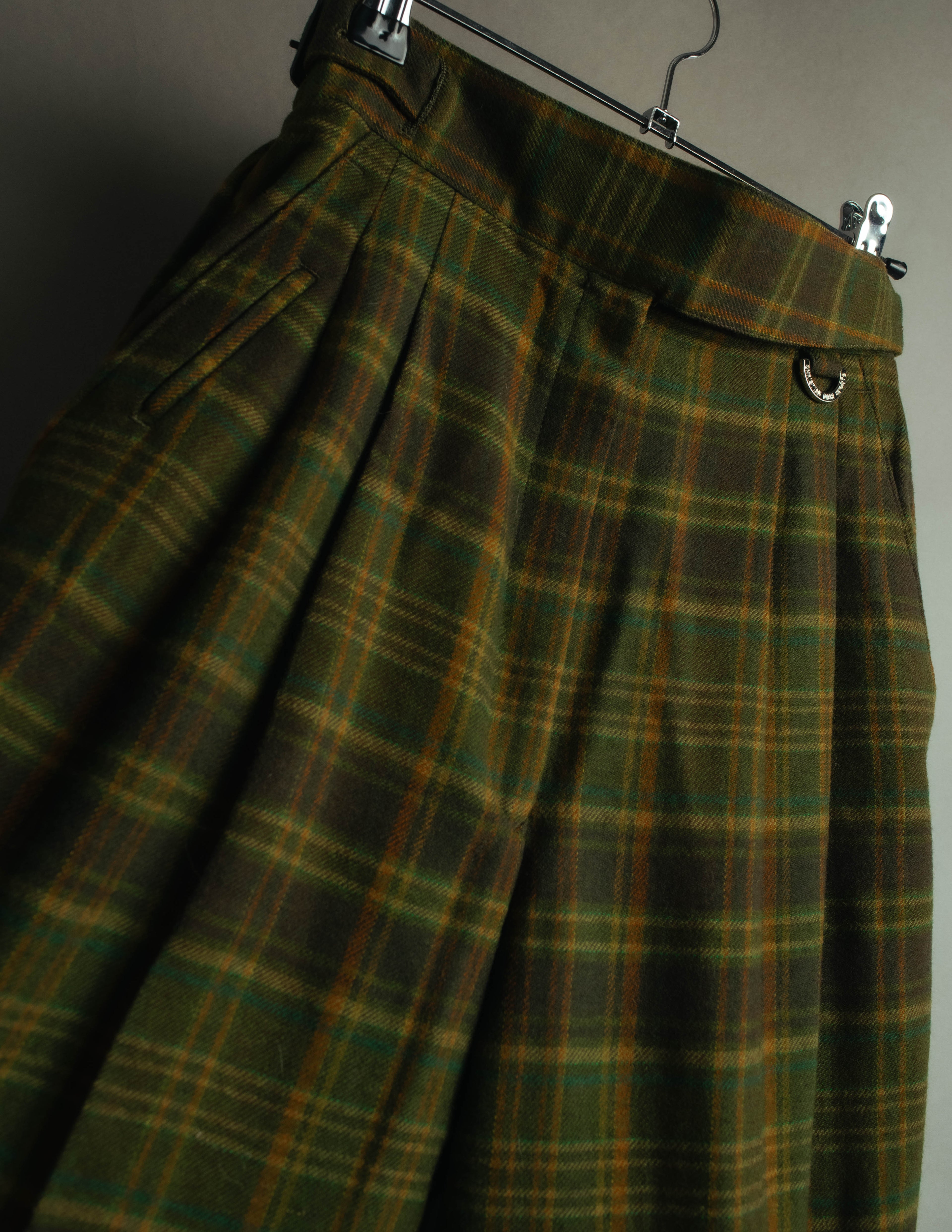 "Christian Dior" 80's-90's Wool plaid blouson and trousers set