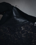 –SPECIAL– "VALENTINO"
Early 2010s lace and leather double-breasted jacket