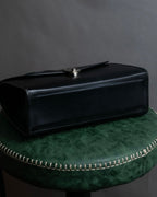 "BURBERRYS" Metal fittings design grain leather 2way bag