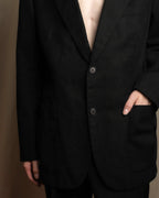 "HERMES" 90's Elegantly relaxed cotton linen tailored jacket