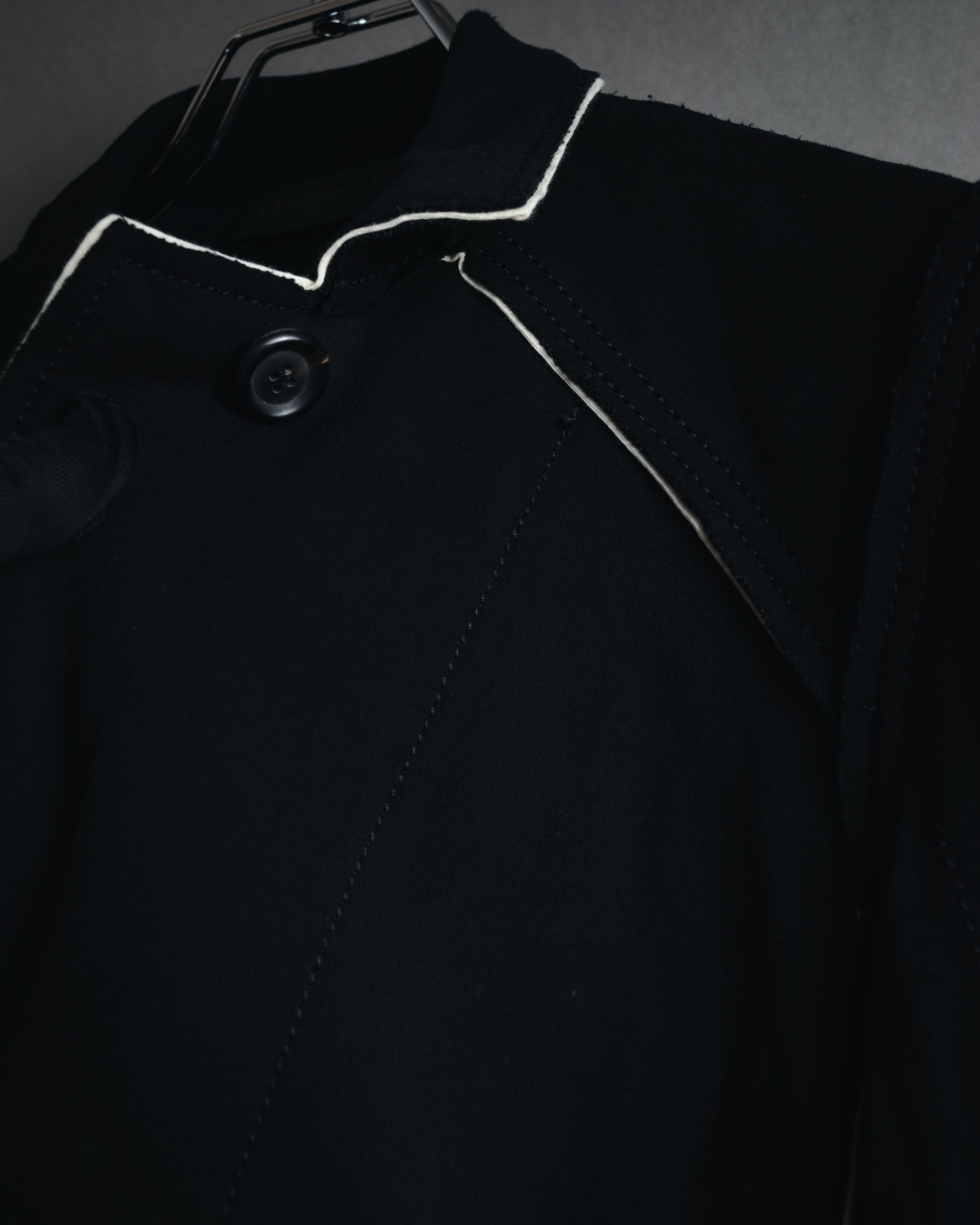 "Donna Karan" Contrast piped tailored jacket