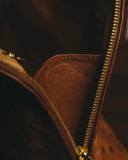 "LOEWE" 80's-90's Classic ostrich leather top handle handbag