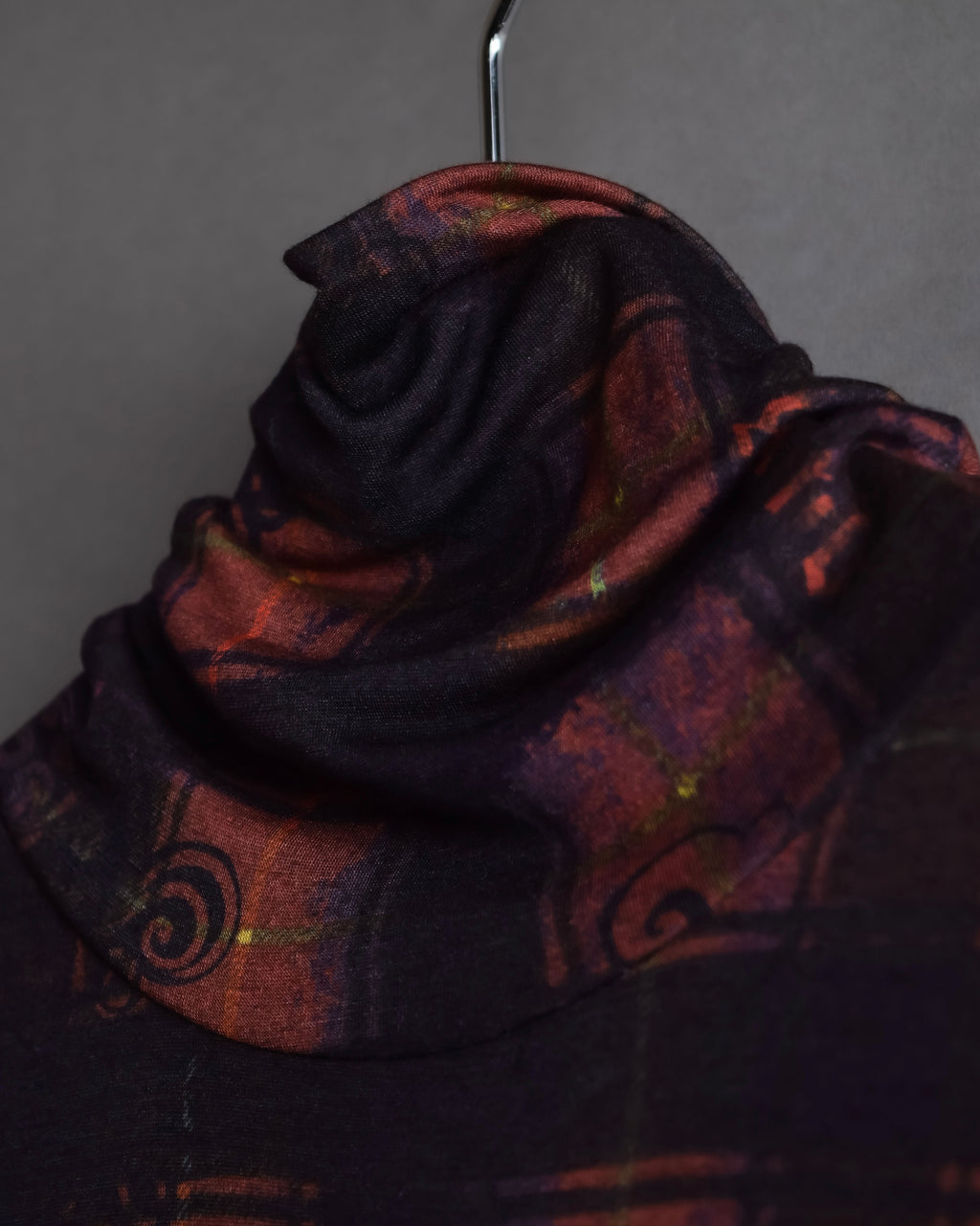 "John Galliano" Layered oriental check pattern pullover