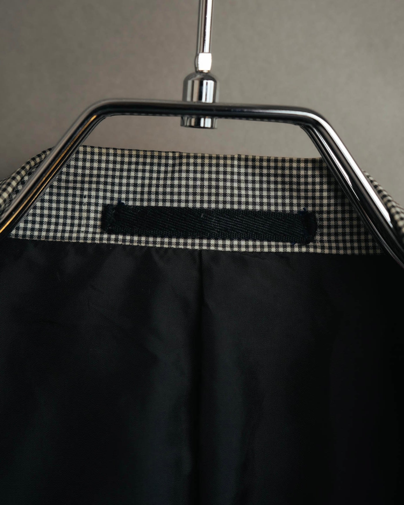 -SPECIAL- "Y's for men" 80's Double breasted houndstooth long jacket
