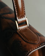 “Catsbro” 00’s-10’s Patinated equestrian leather handbag