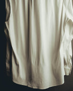 "GUCCI" 10's-20's Minimal ivory dress shirt