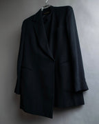 "DKNY" Asymmetrical design woven tailored jacket