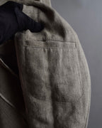 "Dolce & Gabbana" Raw edge frayed linen tailored jacket