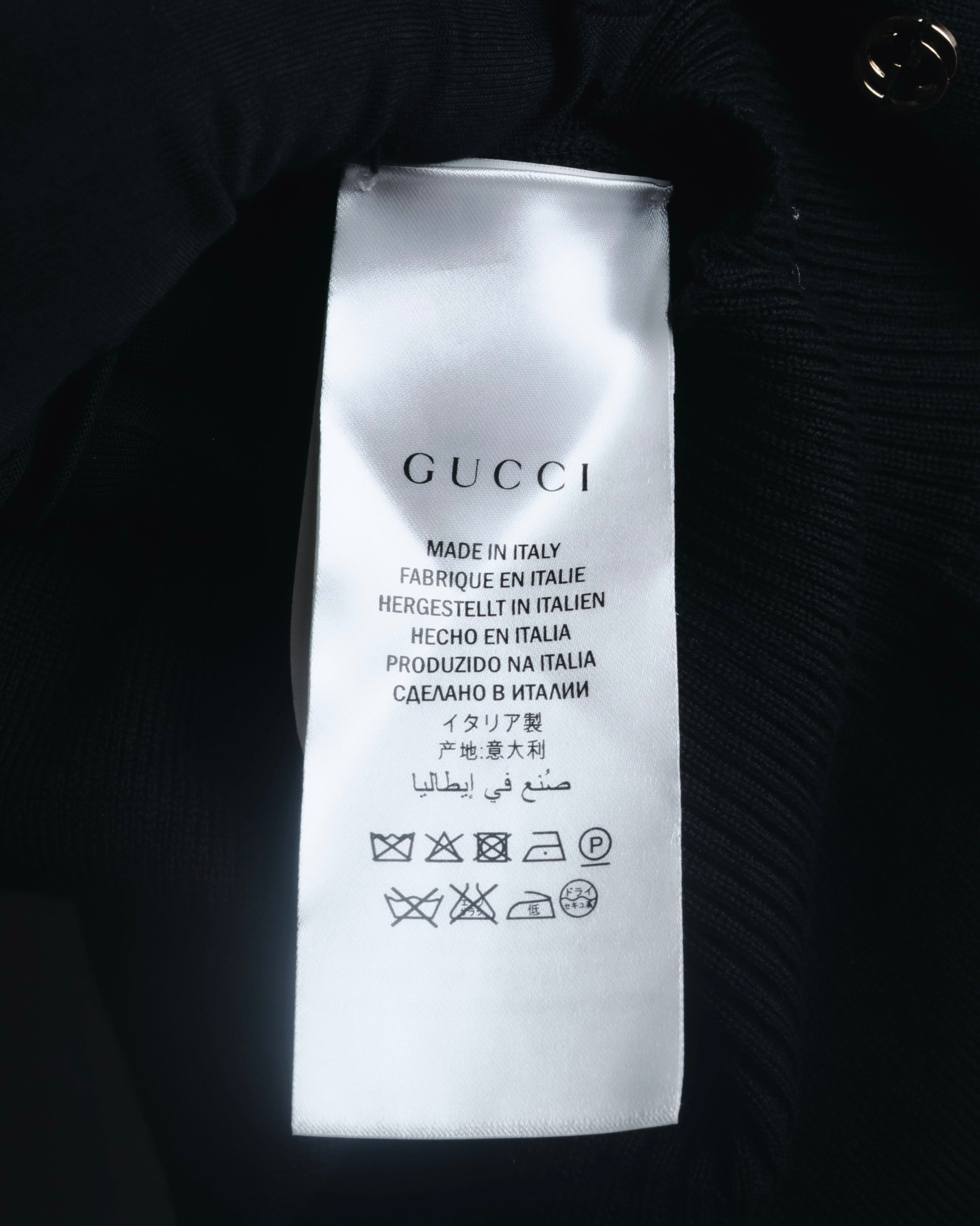 "GUCCI" Michele-era refined emblem cardigan