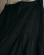 "VERONIQUE BRANQUINHO" 90's-00's Sculptural pleated wool skirt