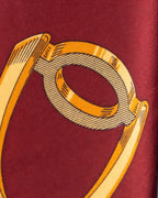 "GUCCI" Saddlery motif tartan silk scarf