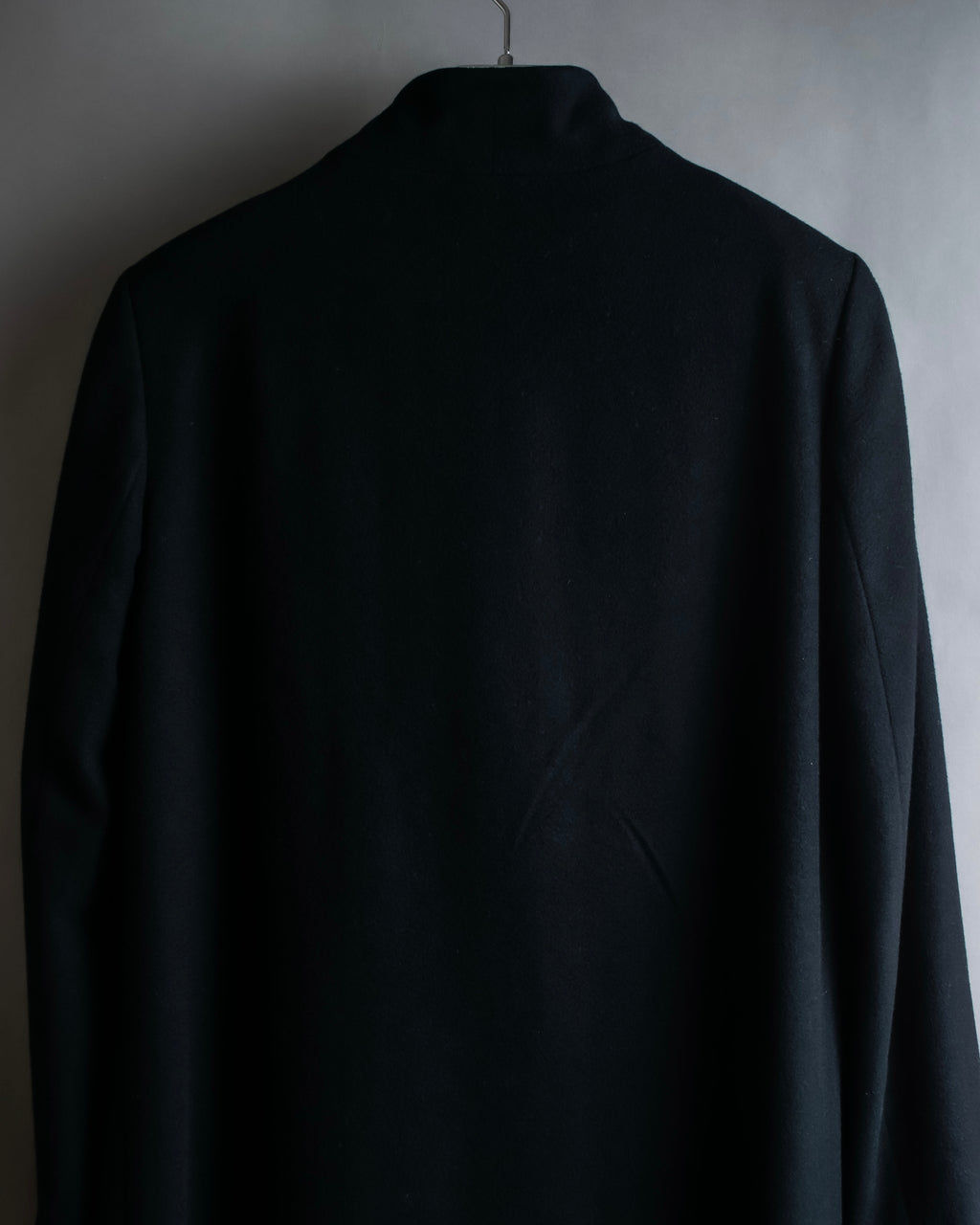 "JIL SANDER" 100% cashmere straight line stand collar coat