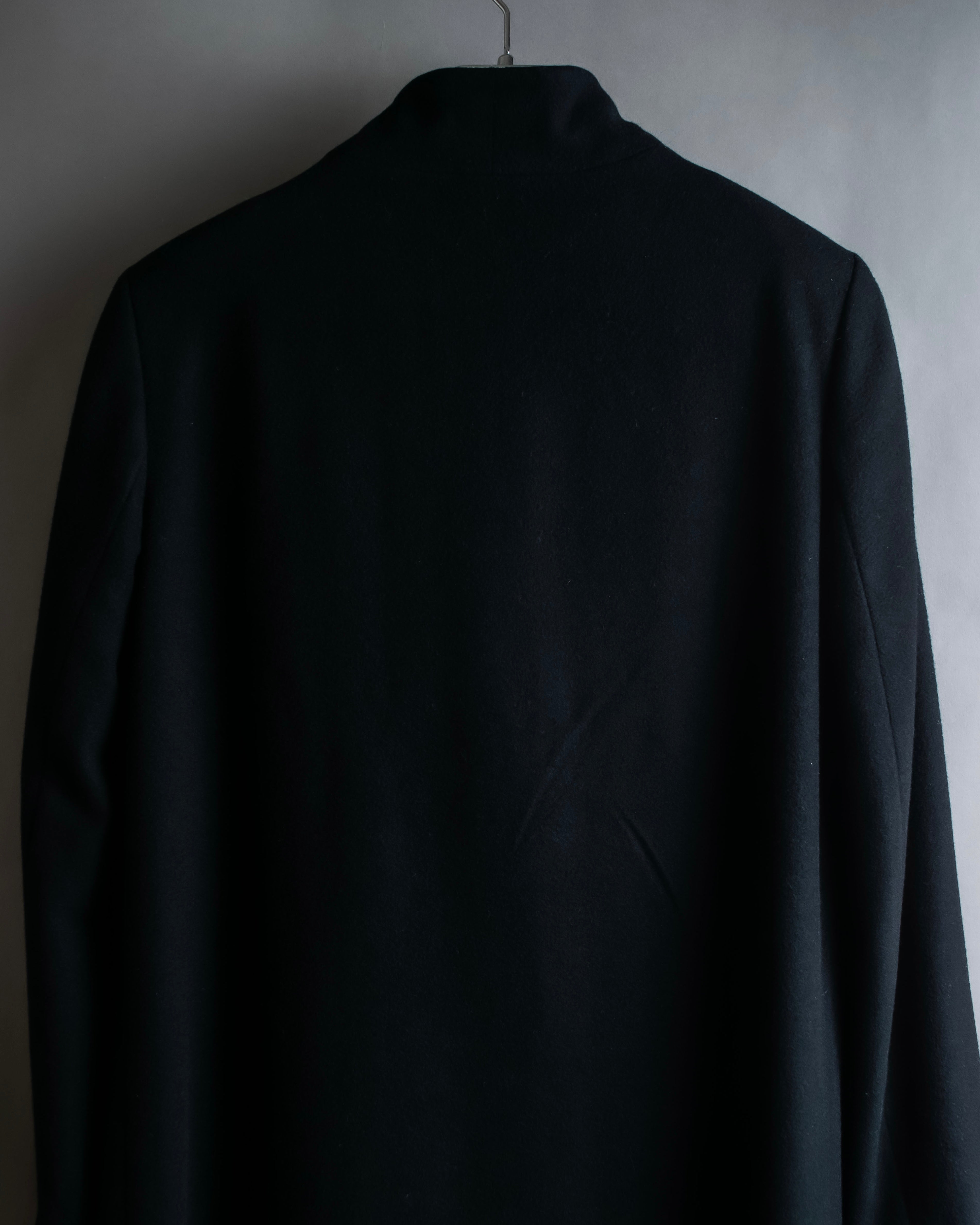 "JIL SANDER" 100% cashmere straight line stand collar coat