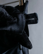 "GIORGIO ARMANI" Cross satin detail velvet straight skirt