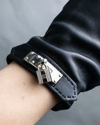 "HERMES" Kelly padlock motif leather gloves