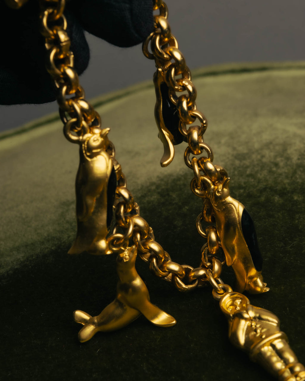 "Salvatore Ferragamo" 80's-90's Playful winter charm bracelet
