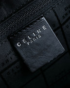 "CELINE" Horizontal form suede one-handle bag