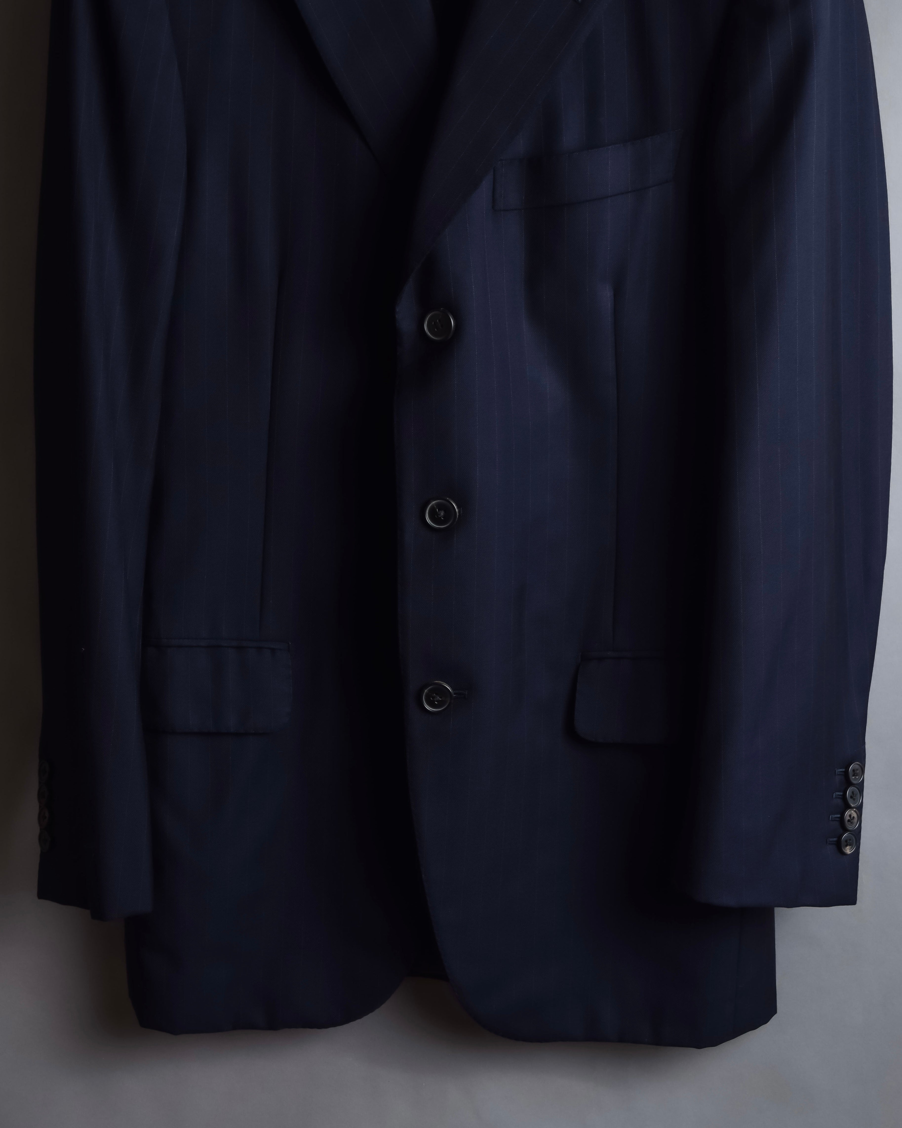 "HERMES" Pinstripe relaxed tailored jacket