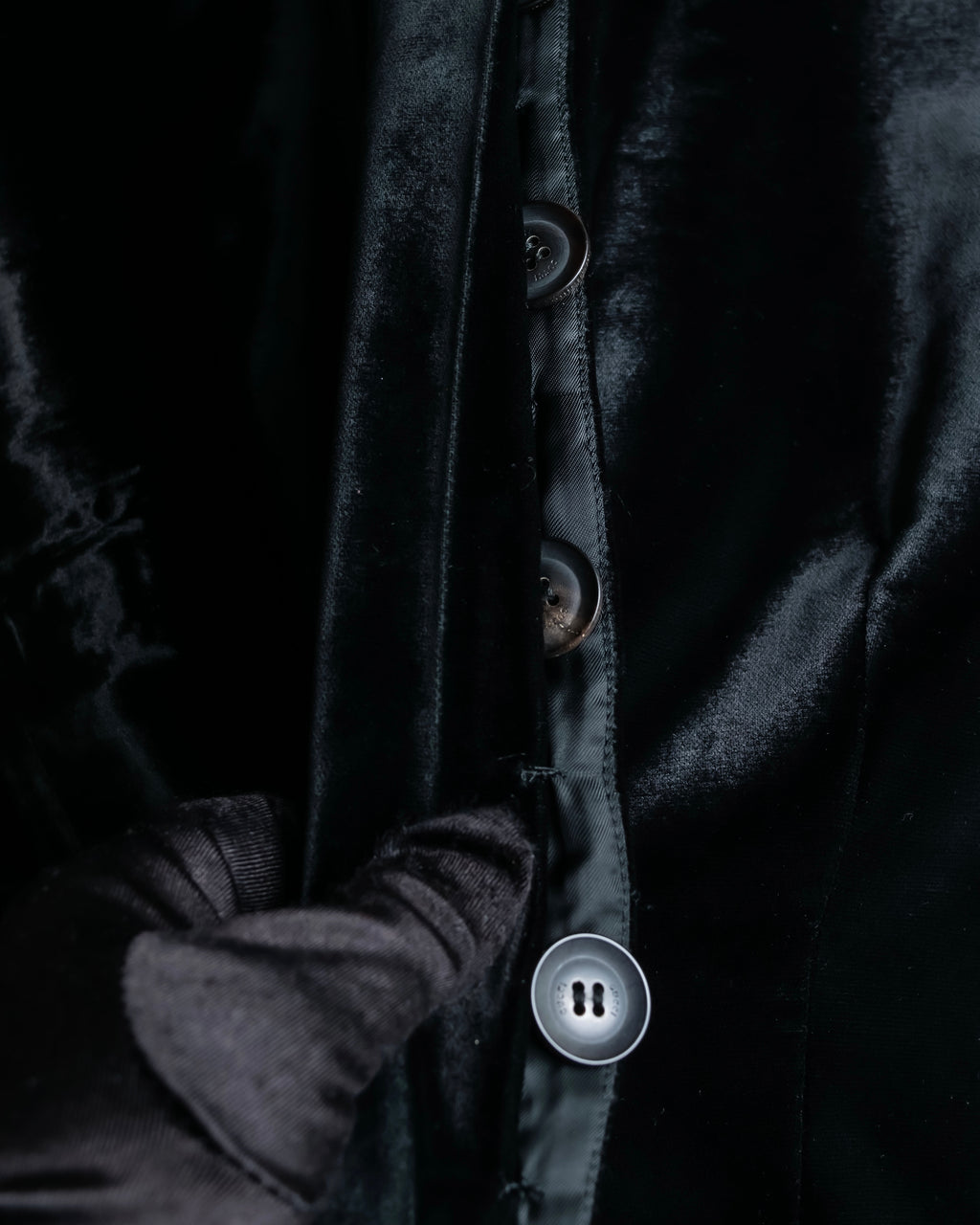 "GUCCI" Velvet shaped shawl collar tailored jacket
