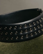 –SPECIAL– "Christian Dior" Late 2000s-2020s Eyelet leather choker necklace