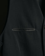 -SPECIAL- “Y’s” 90’s long tailored leather-trimmed vest