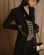 –SPECIAL– "CHANEL" 04SS sculpted princess-line wool crepe coat