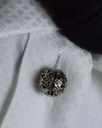 "Christian Dior" Diamond pattern woven metal button shirt