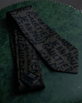 "JEAN PAUL GAULTIER" Typography logo pattern silk neck tie
