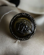 "GIANNI VERSACE" Irregular dot pattern silk shirt