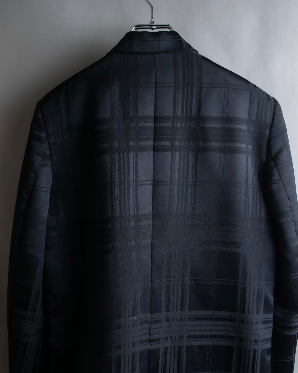 Vintage geometric check oversized tailored jacket