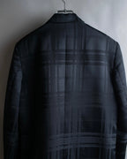 Vintage geometric check oversized tailored jacket