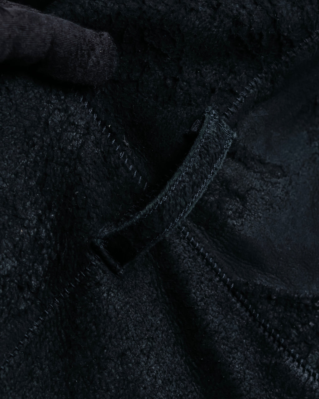 "ISAAC SELLAM" Cut-off design belted leather jacket