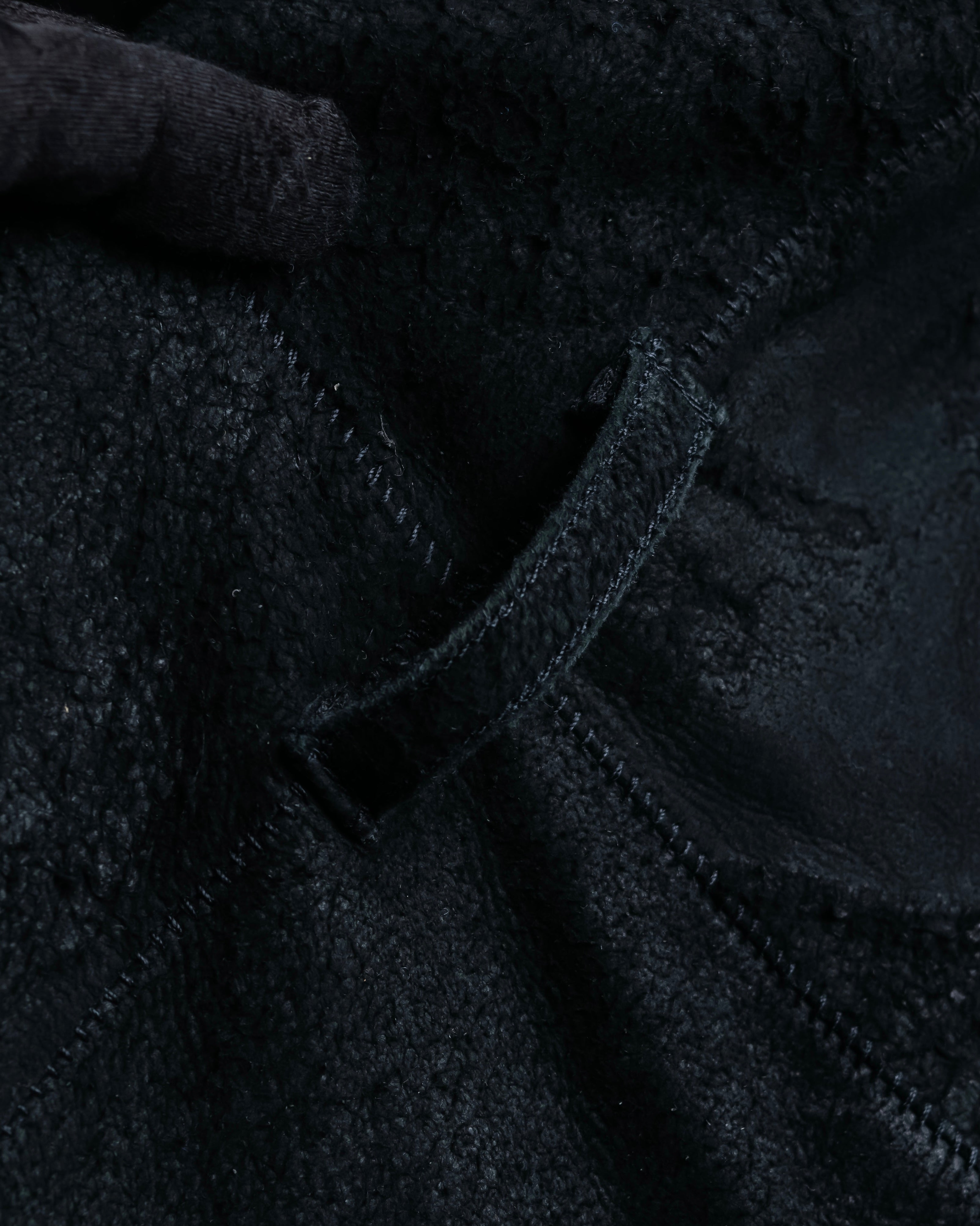 "ISAAC SELLAM" Cut-off design belted leather jacket