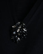 "GUCCI" Embellished v neck jewel knit sweater