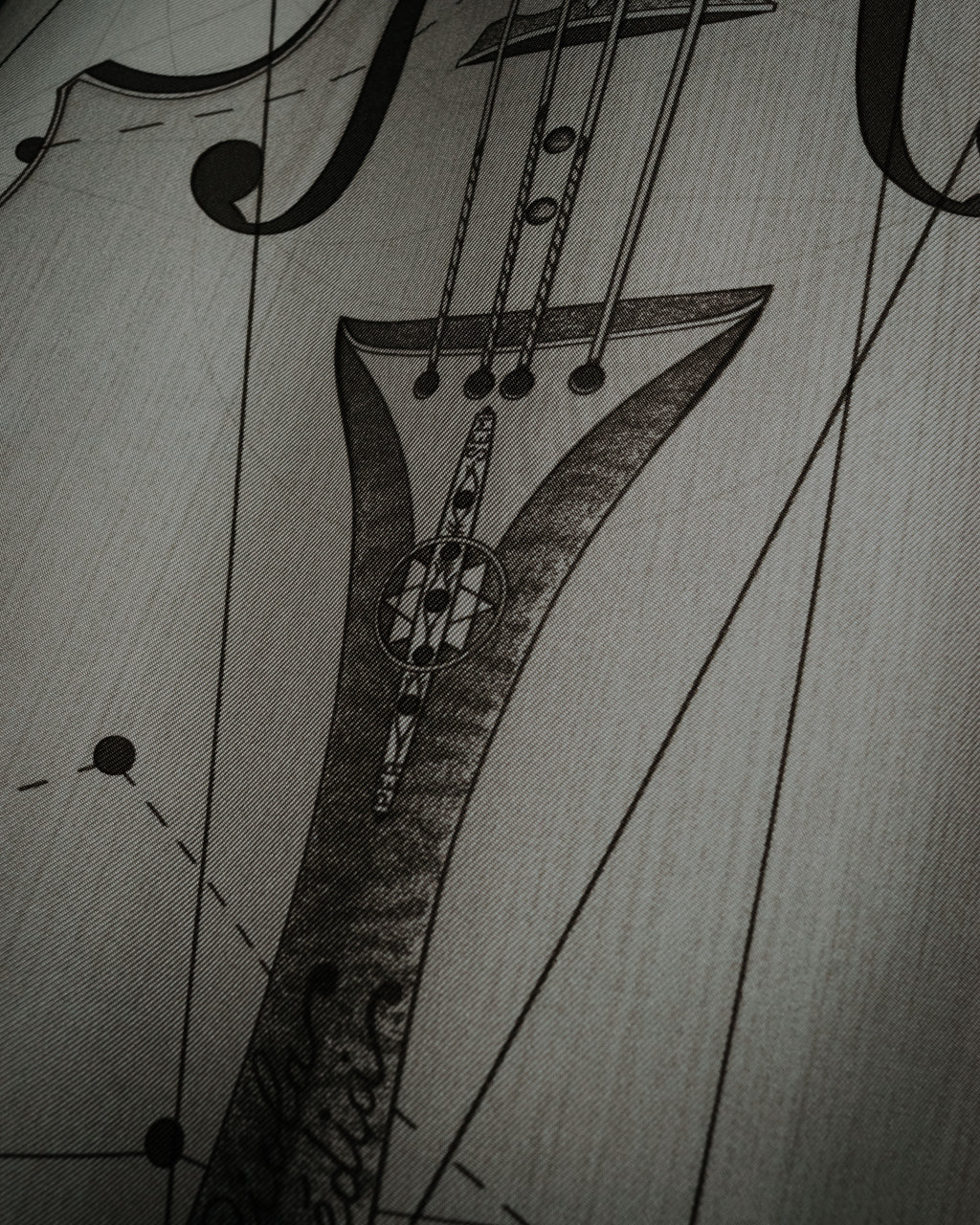 –SPECIAL– "HERMES" 90’s La musique des sphères silk twill printed shirt