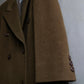 "BURBERRYS" Peaked lapels double breasted olive brown coat