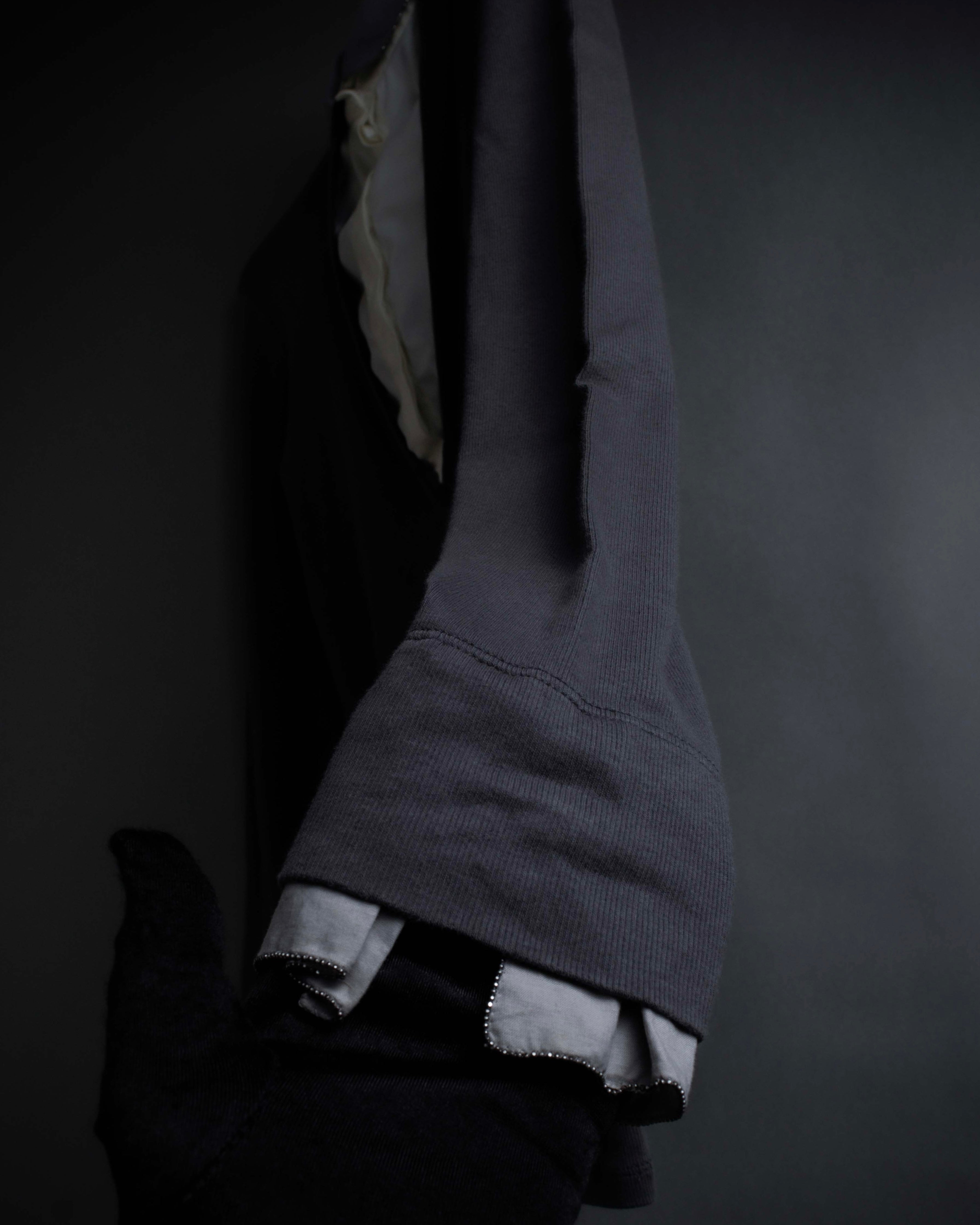 "BRUNELLO CUCINELLI" Layered shirt docking design knit pullover