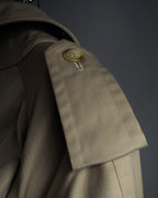"BURBERRYS" Traditional detail double-breasted stand color trench coat